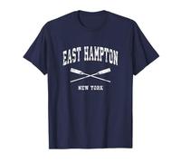East Hampton New York Vintage Nautical Rails croisés T-Shirt