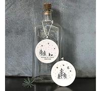 East of India: Boule de Noël plate en porcelaine Motif Winter Wonderland