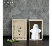 East of India Mini boîte d'allumettes Always here for boo Halloween Ghost, cadeau d'amitié, cadeau souvenir