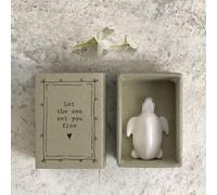 East of India Mini boîte d'allumettes en porcelaine Motif tortue Let the Sea Set You Free, souvenir, amoureux des tortues, cadeau de la mer