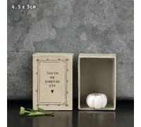 East of India Mini boîte d'allumettes en porcelaine souvenir en forme de citrouille