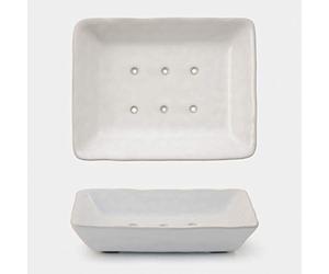 East of India Porte-savon en porcelaine Blanc cassé