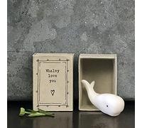 East of India Whaley Love You Boîte d'allumettes en Porcelaine Inscription Whaley Love You