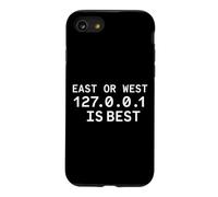East Or West 127.0.0.1 est Le Meilleur Programmeur drôle Nerd Coder Coque pour iPhone SE (2020) / 7/8