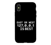 East Or West 127.0.0.1 est Le Meilleur Programmeur drôle Nerd Coder Coque pour iPhone X/XS
