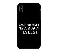 East Or West 127.0.0.1 est Le Meilleur Programmeur drôle Nerd Coder Coque pour iPhone XS Max