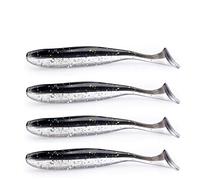 East Rain Appâts Souples Easy Shiner avec Queue pour leurres de pêche adaptés à Tous Les Types de Plates-Formes (PVC,10cm/4.8g,6options de Couleurs,7pcs/Paquet) (13cm 11.5g 4pcs F)