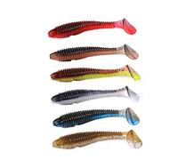 East Rain Worm Swimbait avec Queue pour Eau salée Leurre de pêche Doux Appât par Big Jeu appliquer sur Tous Les Types de pêche Bas de Ligne (PVC, 33.6gram/18 cm, Mulit-Colors Option)
