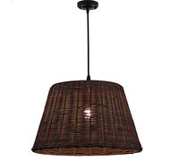 East Retro Rattan Home Decor Lighting,Wicker Chandelier Light Fixture,Boutique Decorat Lamp for Dining Room Decor,Adjustable Pendant Lighting Beige Brown