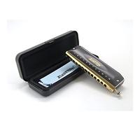 East Top 12 trous 48 tons Harmonica chromatique professionnel Clé C avec couvercle noir, Harmonica pour adultes, musiciens professionnels et étudiants (BK)