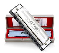 East Top Harmonica blues, 10 Holes Instrument de musique professionnel blues harmonica Diatonique C (T009-1)