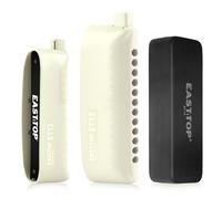 EAST TOP Harmonica chromatique en C pour adultes et professionnels, orgue buccal à 12 trous au design moderne unique comme cadeau, étui ivoire ET12 comme cadeau