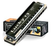 East Top Lucky 13 Bass Plus Blues Harmonica 13 trous diatonique Harpe bouche Organe professionnel Richter en sol pour adultes