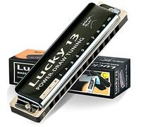 East Top Lucky 13 Bass Plus Blues Harmonica 13 trous diatonique Harpe bouche pour instruments de musique professionnels PowerDraw en Do pour adultes