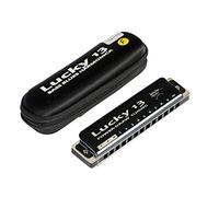 East top Lucky 13 Bass Plus Blues Harmonica 13 trous Harpe Diatonique Harmonica Instruments de Musique Professionnels PowerDraw Clé F pour Adultes
