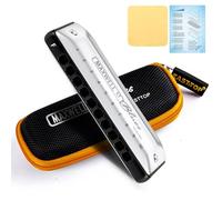 East Top MAXWELL ST Blues Harmonica F, Harmonica diatonique professionnelle Overblow et Bending à 10 trous MS030 pour tous les niveaux, adultes, joueurs professionnels et étudiants