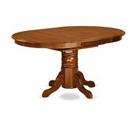 East West Furniture AVT-SBR-TP Table ovale avec feuille de papillon 45,7 cm, finition marron selle