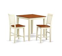 East West Furniture Vern3-WHI-W Ensemble de table de pub 3 pièces
