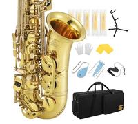 Eastar AS-Ⅲ Commander E Flat Wind Band Saxophone,Beautiful Gold +Eastar ERD-ASS1 Eb Saxophone Reeds, Strength 3, 5-pack