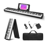 Eastar Piano Électroniques Pliable, Clavier Semi-lourd Pleine Taille 88 Touches, Bluetooth Numérique Clavier de Piano Avec sac de Piano, EP-10