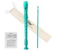 Eastar Flûte à bec soprano pour enfants débutants, instrument à doigté allemand en C, 3 pièces avec kit de nettoyage, repose-pouce, sac en coton, tableau des doigtés, ERS-21GSB, bleu ciel