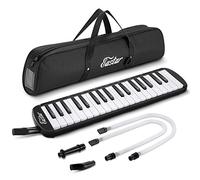 Eastar Melodica Instrument Melodica de Style Piano 37 touches pour enfants et débutants avec embouchures, sac de transport, Noir