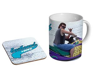 Eastbound And Down Kenny Powers Jet Ski Tasse à café en céramique + dessous-de-verre