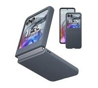 Eastcoo Coque Slim Fit Moto Razr 50 - Dos en polycarbonate rigide - Prise en charge du chargement sans fil - Ultra fine - Anti-chocs - Pour Motorola Razr 50 5G 2024 - Gris