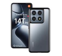 Eastcoo Coque Slim Fit pour Xiaomi 14T Pro - Dos en PC givré rigide + pare-chocs en TPU noir souple - Coque de protection légère et résistante aux chocs pour Xiaomi 14T Pro, noir