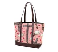 Easter Art Cross-1134 Grand sac à main en cuir délavé doux pour femme, Multicolore 10, 33.8x12x31cm/13.3x4.7x12.2 in