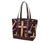 Easter Art Cross-1167 Grand sac à main en cuir délavé doux pour femme, Multicolore 02, 33.8x12x31cm/13.3x4.7x12.2 in