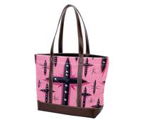 Easter Art Cross-1167 Grand sac à main en cuir délavé doux pour femme, Multicolore 04, 33.8x12x31cm/13.3x4.7x12.2 in