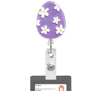 Easter Badge Reel - Petits véliques de printemps portables rétractables | Jolis clips de cartes télérateur d'étiquettes de Pâques télescopiques, boucle facile à pull-beautiful beautiful Tither pour N