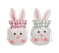 Easter Bags for Kids - Grande décoration de table Bunny en peluche | Easter Bags Large Candy Holder | Chocolat Treat Goodie Party Favor - Holiday Birthday Home School Office Spring Decoration