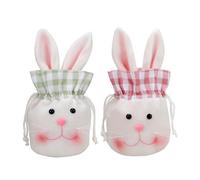 Easter Bags for Kids - Grande décoration de table Bunny en peluche | Easter Bags Large Candy Holder | Chocolat Treat Goodie Party Favor - Holiday Birthday Home School Office Spring Decoration