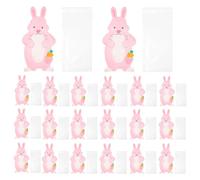 Easter Bags - Lot de 20 sacs de fête Bunny Easter Candy And Snack Bag for Holiday Parties, Classroom Exchanges, School Events, Treats, Small Toys, Goodie Packaging