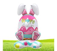 Easter Balloons Decor, Self-Standing Foil, 58.27x27.95 Inch Cute Ornament, Bunny Chick Accessories, Holiday Supplies, Best Usage Accessory for Indoor Outdoor Garden Yard Porch Lawn School and Birthday