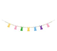 Easter Bannière, Guirlande De Lapin De Pâques, Guirlande De Perles en Bois De Pâques, Bannière Lapin de Pâques, Bannière De Perles en Bois, décoration de fête de Pâques