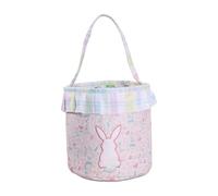 Easter Basket Bag, Charming Bunny Tote, Holiday Egg Hunt Bag with Sturdy Cloth, Kids Accessory with Sturdy Handles, Party Favor for Kids Boys Girls Chocolate Candy Toys Snacks