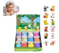 Easter Bath Bombs with Surprise Inside,Upgrade Bath Bombs for Kids, 6/12 Pack Dinosaur/Ocean Egg with Surprise Dinosaur Toys Inside, Natural Sea Salt Bath Balls (12PC-Zodiac Theme)