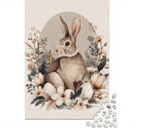 Easter Bunny Decorative Print Puzzles 1000 Pièces Cadeau Unique Jeu Éducatif Challenge Toy À De Qualité Supérieure Peinture Art pour Adultes Enfants 38x26cm/1000pcs