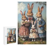 Easter Bunny Family Portrait Puzzle 1000 Pièces Educa Jouet en Bois Cadeau Unique Décoration Intérieure Jeu Éducatif Challenge Toy Adultes Et Enfants À Partir De 14 Ans 1000 PCS