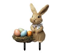 Easter Bunny Garden Stake, Easter Bunny Egg, Garden Sign | 6.69x7.36 inches Landscape Decor Stakes Yard Art Decor Stakes for Lawns, Gardens, Squares, Terraces, Porches
