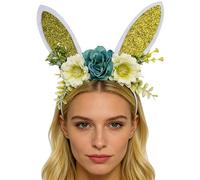 Easter Bunny Headband - Festive Hair Accessory for Holiday Parties Egg Hunts | Soft Fabric Ears with Comfortable Band, Cute Spring Costume Headwear for Kids and Adults Celebration 0.24x9.84in
