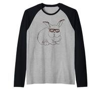 Easter Bunny Hip Hop Sunglasses Funny and Cute Rabbit Manche Raglan