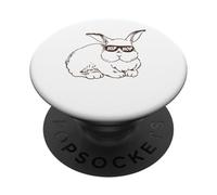 Easter Bunny Hip Hop Sunglasses Funny and Cute Rabbit PopSockets PopGrip Adhésif