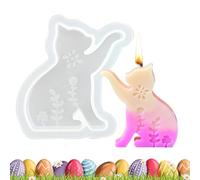 Easter Bunny Mold - Silicone Rabbit Soap Animal Resin Candle Molds, Stylish Cat Making Plaster Clay Craft Home Decoration Accessories | Ideal For Party Casting DIY, 8.6cm/3.39 Inches