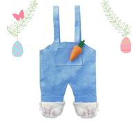 Easter Bunny Overalls Treat Bag, 46 x 25 cm Tissu et velours Candy Gift Pouch For Kids, Cute Party Favor Sack For Family Gatherings And Holiday Celebrations, Lightweight 55g Reusable Storage Tote