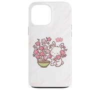 Easter Bunny Pink Sakura Flower Cute Japanese Cherry Blossom Coque pour iPhone 13 Pro Max