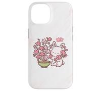 Easter Bunny Pink Sakura Flower Cute Japanese Cherry Blossom Coque pour iPhone 14